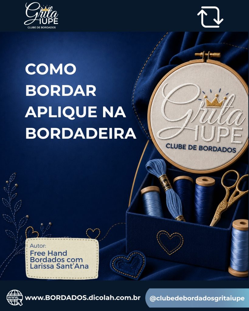 Como Bordar Aplique na Bordadeira